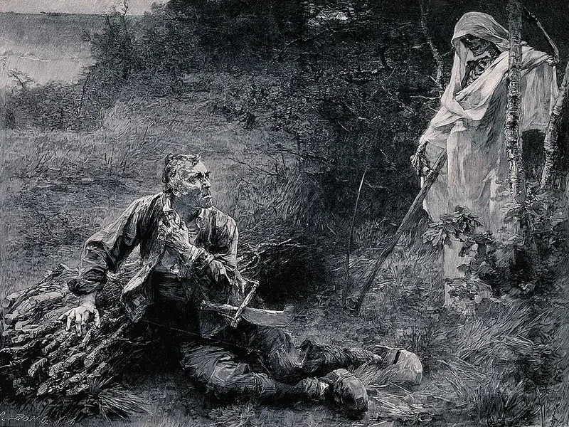 1844-Léon Lhermitte - La morte e il taglialegna